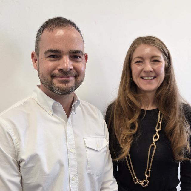 Libraries Connected's new Chair Ben Holden and Chief Executive Isobel Hunter.