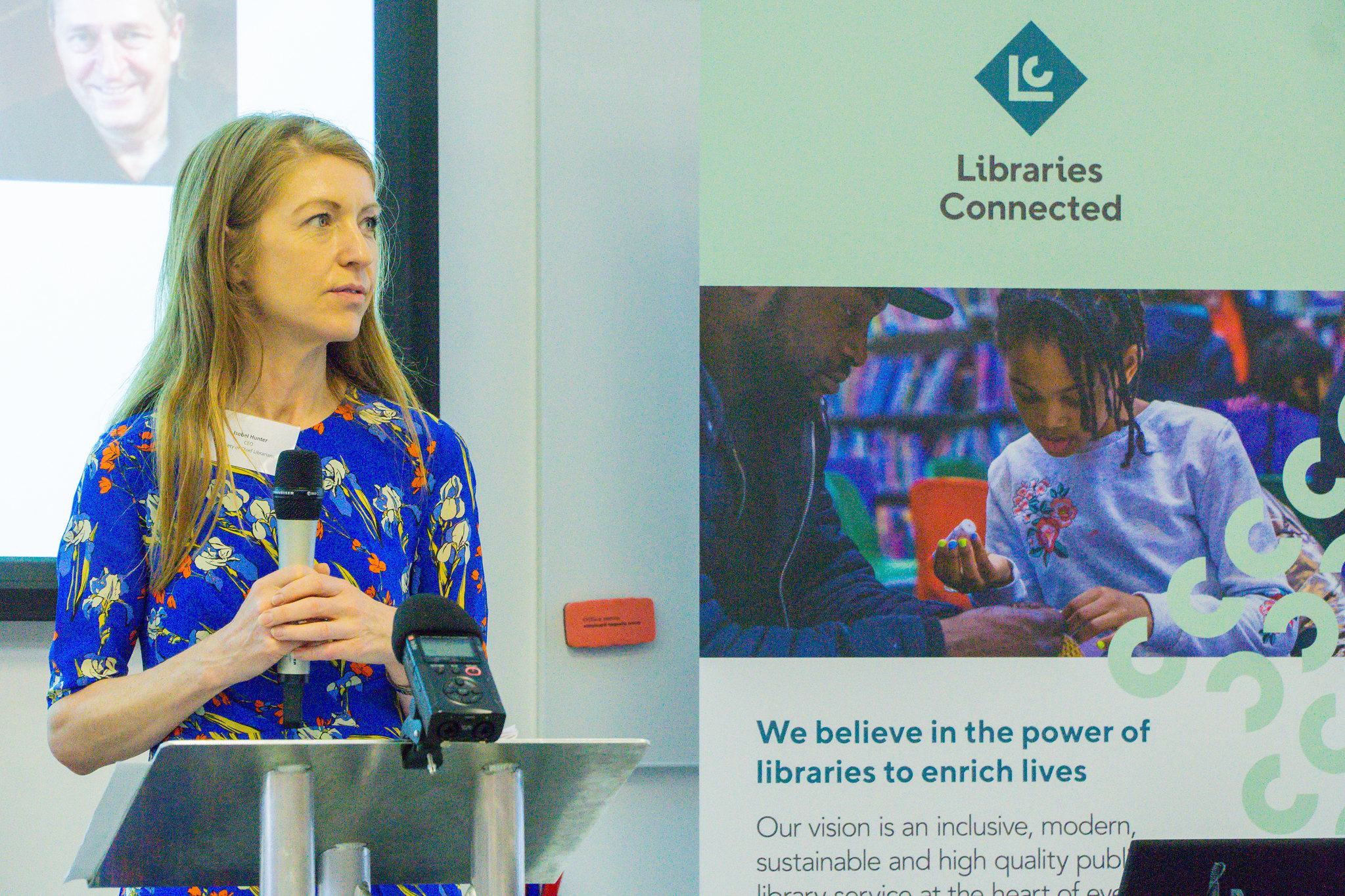 Isobel Hunter speaking at a seminar