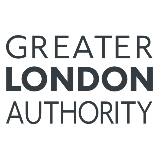 The logo of the Greater London Authority in monochrome.