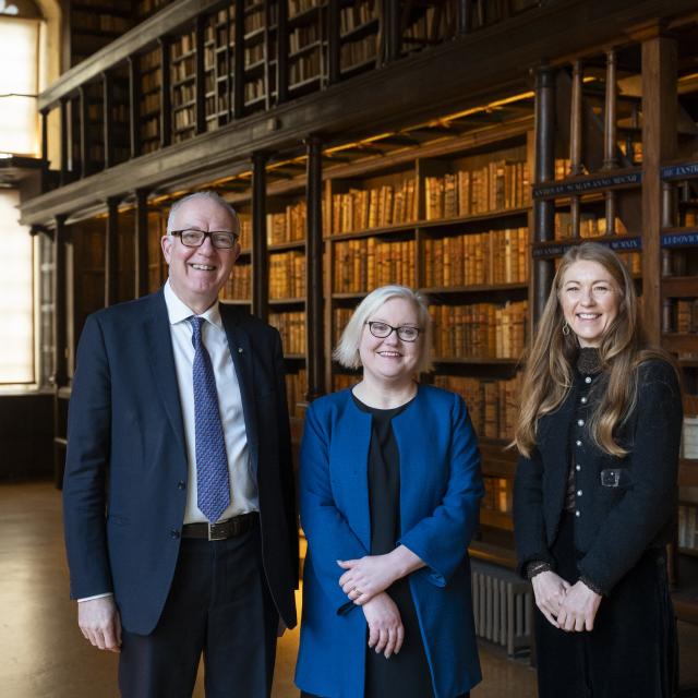 Richard Ovenden, Fiona Twycross and Isobel Hunter at Oxford University. Image: John Cairns