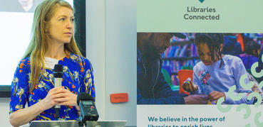 Isobel Hunter speaking at a seminar
